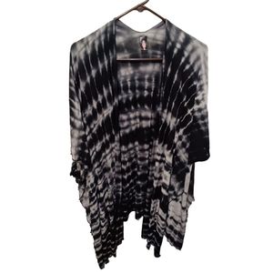Womens tie dye wrap poncho one size hipster